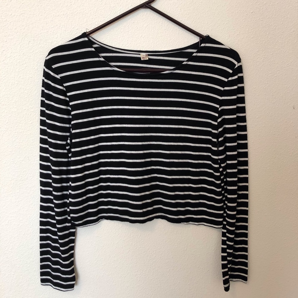 Striped Cropped Long Sleeve